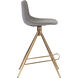 Andres 35.5 inch Belfast Koala Grey Swivel Counter Stool, Swivel